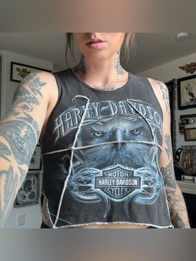 harley davidson embroidered tank